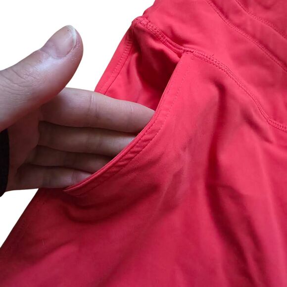 NWT Halara Neon Coral Pink Jogger Pants High Waist Drawstring Stretch XL Petite - Picture 7 of 11